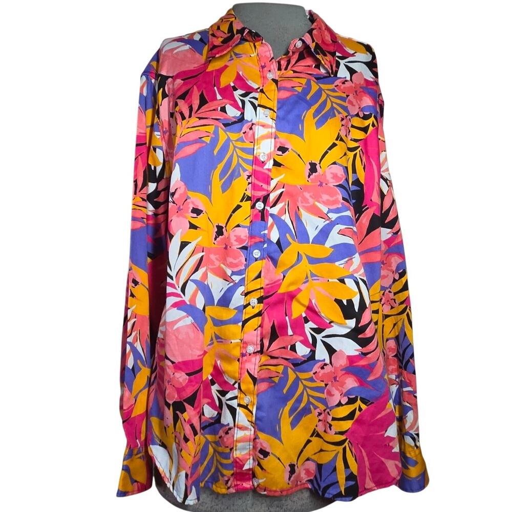 Wrinkle Resistant Cotton Blouse Size 22 W